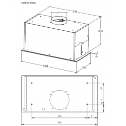 Amica OMP 6555BG czarny do zabudowy