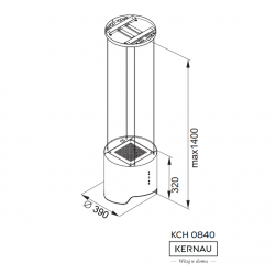 Kernau KCH 0840 B LAMP ISLAND czarny wyspowy