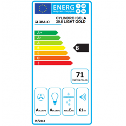 Okap wyspowy Globalo Cylindro Isola 39.5 Light Gold tuba
