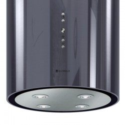 Okap wyspowy Globalo Cylindro Isola 39.5 Titanium tuba