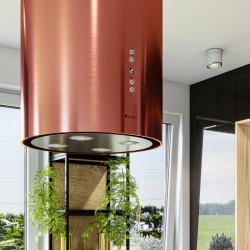 Okap wyspowy Globalo Cylindro Isola 39.5 Rose tuba