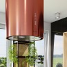 Okap wyspowy Globalo Cylindro Isola 39.5 Rose tuba