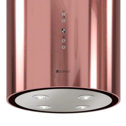 Okap wyspowy Globalo Cylindro Isola 39.5 Rose tuba