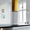 Okap wyspowy Globalo Cylindro Isola 39.5 Gold tuba