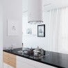 Okap wyspowy Globalo Cylindro Isola 39.5 White biały tuba