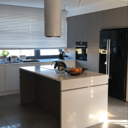 Okap wyspowy Globalo Cylindro Isola 39.5 White biały tuba