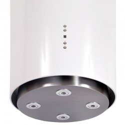 Okap wyspowy Globalo Cylindro Isola 39.5 White biały tuba