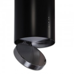 Okap wyspowy Globalo Cylindro Isola 39.5 Black czarny tuba