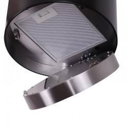 Okap wyspowy Globalo Cylindro Isola 39.5 Black czarny tuba