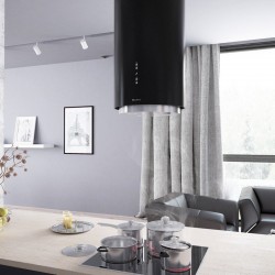 Okap wyspowy Globalo Cylindro Isola 39.5 Black czarny tuba
