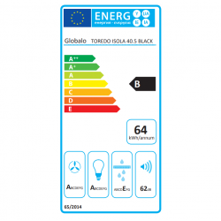 Okap wyspowy Globalo Toredo Isola 40.5 Black