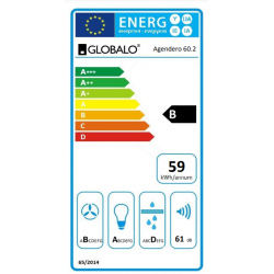Okap do zabudowy Globalo Agendero 60.2 Czarny